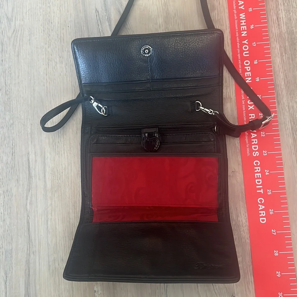 Black Brighton wallet purse crossbody. - Picture 4 of 12